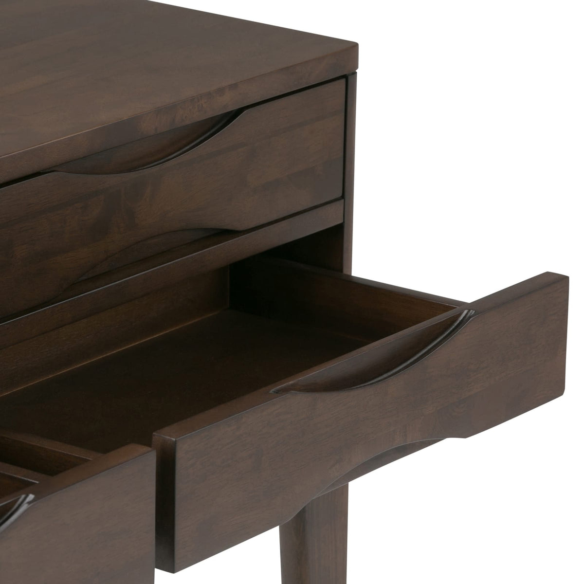 Dark Brown Wood Console Table - 40" Wide Storage Table for Living Room