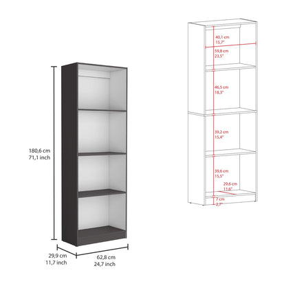 Gray+White Matte Home Bookcase Set - 9 Shelves, Office Storage