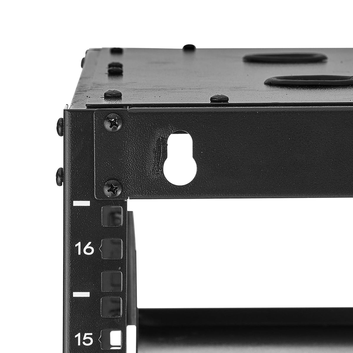 16U Black Server Rack - 23 Inch Depth, Wall or Floor Stand for Living Room