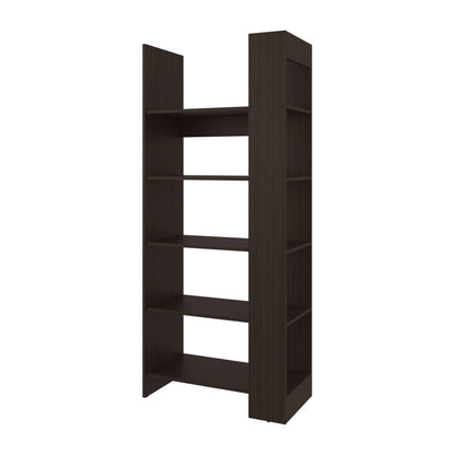 5-Shelf Brown Bookcase - Contemporary Display Storage for Living Room