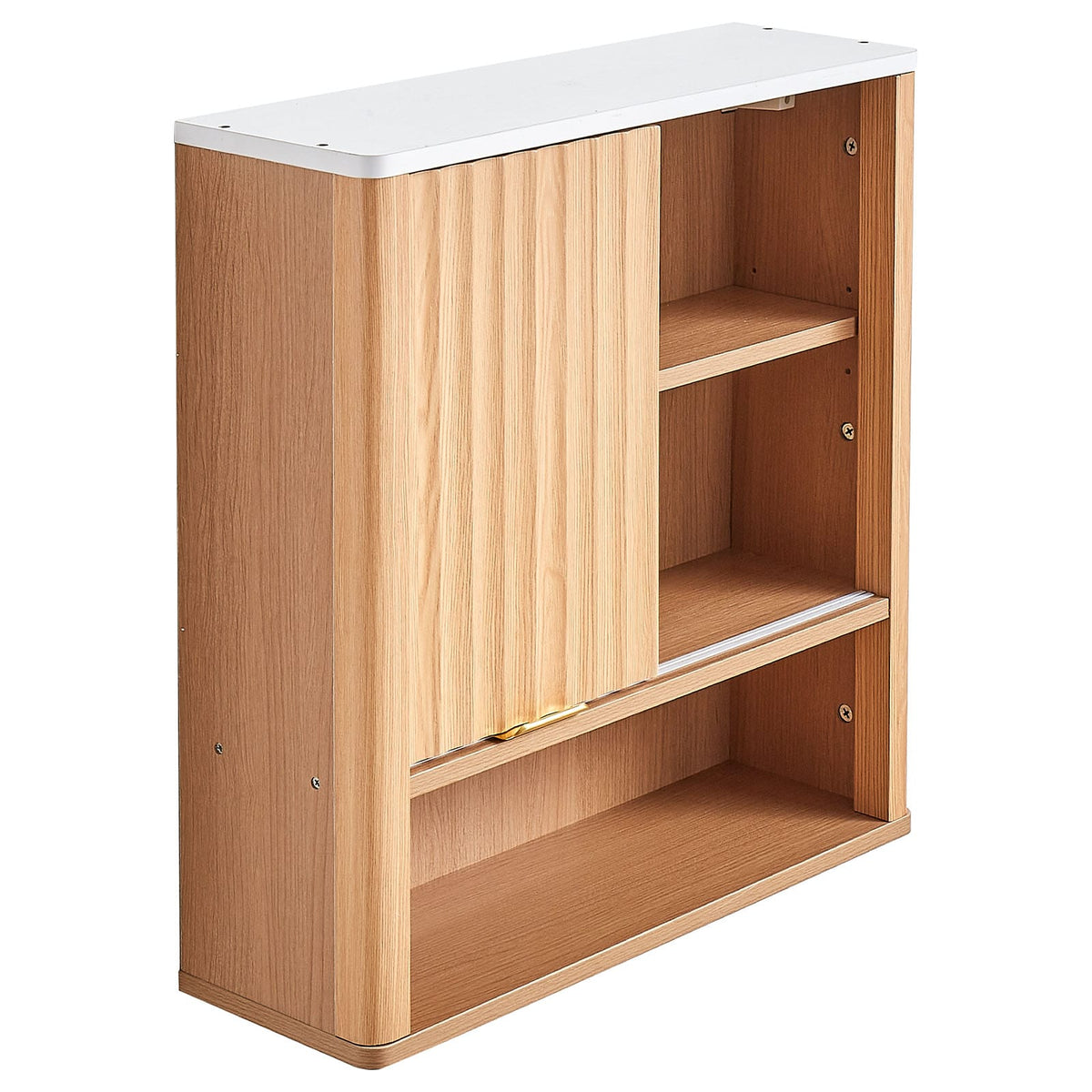 Bathroom Wall Cabinet - Wood, Adjustable Shelf, Over Toilet Storage