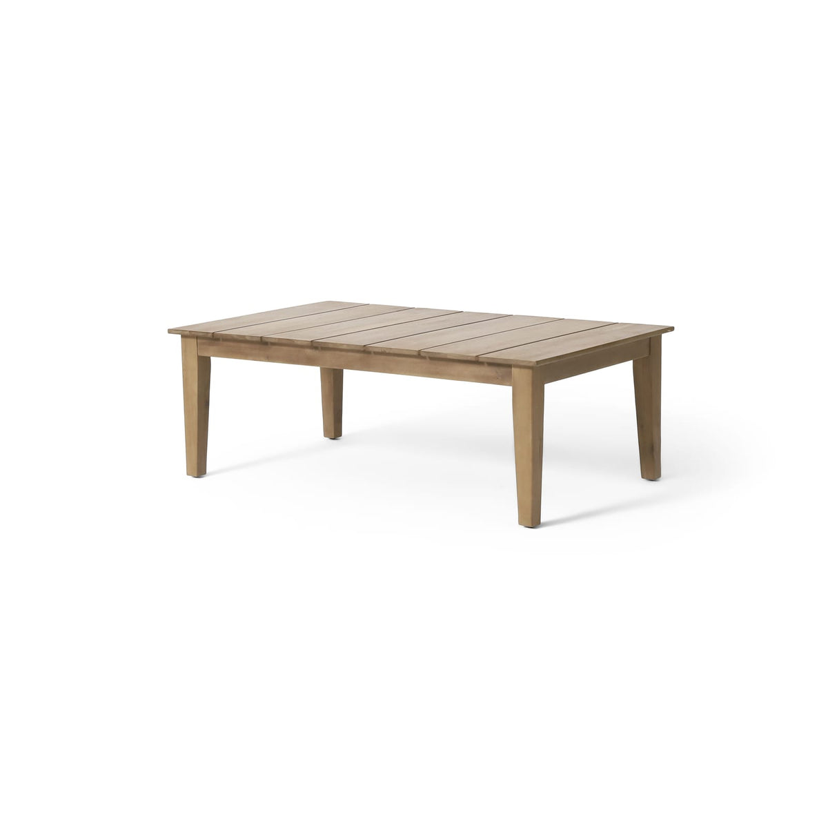 Acacia Wood Outdoor Coffee Table - Light Brown, 39.5" L