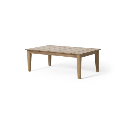 Acacia Wood Outdoor Coffee Table - Light Brown, 39.5" L