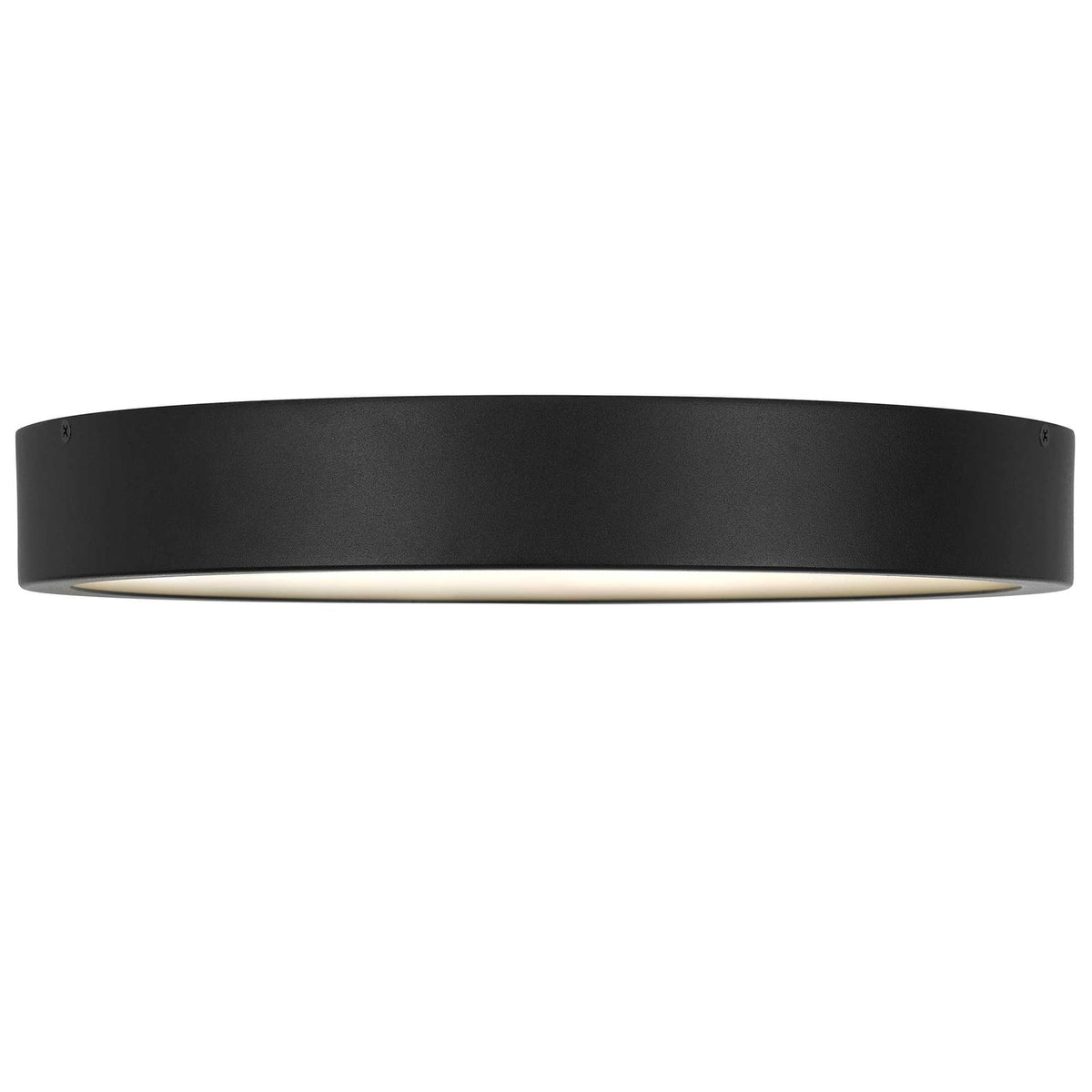 14 Inch Black LED Flush Mount - Steel & Energy-Smart