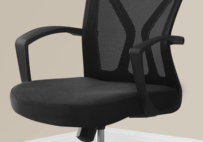 Adjustable Office Chair - Black Mesh, Ergonomic Support