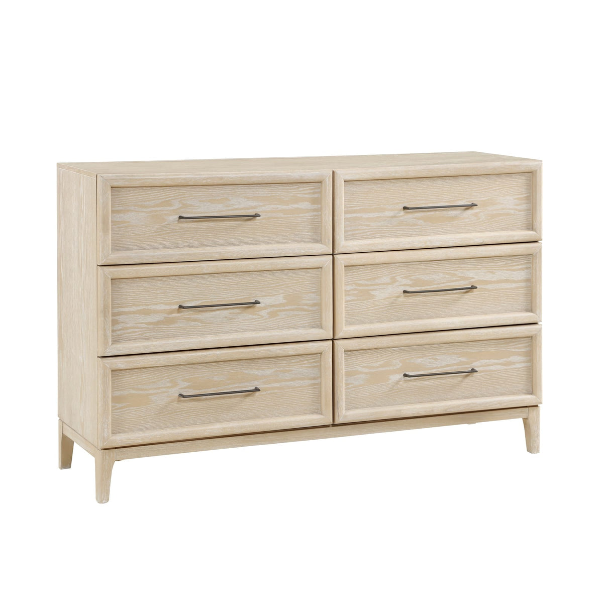 Light Brown 6-Drawer Dresser - Bedroom Furniture