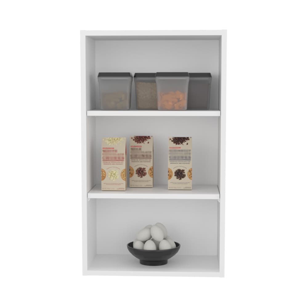 White Engineered Wood Kitchen Cabinet - 12"W x 21"D x 36"H
