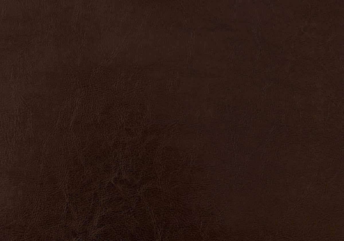 Full Size Upholstered Bed Frame - Brown Faux Leather for Bedroom