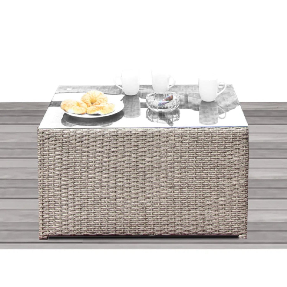 10 Piece Grey Wicker Patio Furniture Set
