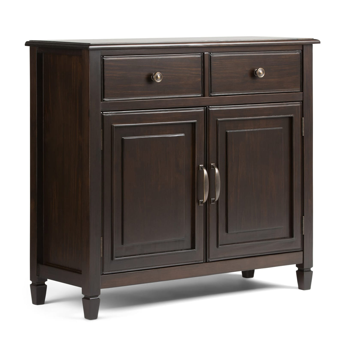 Connaught Solid Wood Entryway Storage Cabinet - Dark Brown