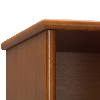 Light Brown Wood Bookcase - 6 Shelf Storage Unit for Home Office
