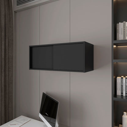 Anegam Floating Cabinet - Black Wall Mounted File Storage