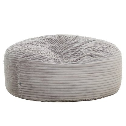 Light Gray Oversized Bean Bag - Soft Memory Foam Sofa Chair for Living Room