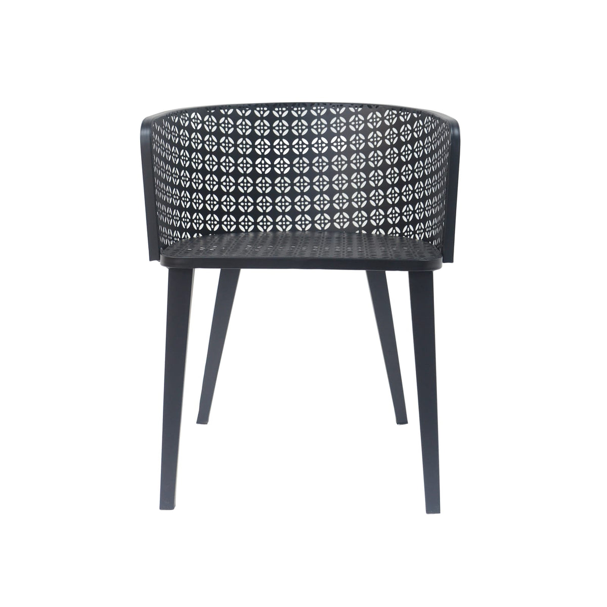 Black Iron Patio Chair Set - 2 Chairs