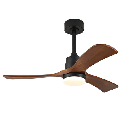 42 Inch Solid Wood Ceiling Fan with Lights Remote Control