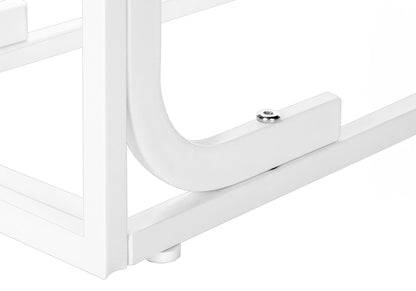 White MDF Bedside Table - 16 Inch Accent Table for Living Room