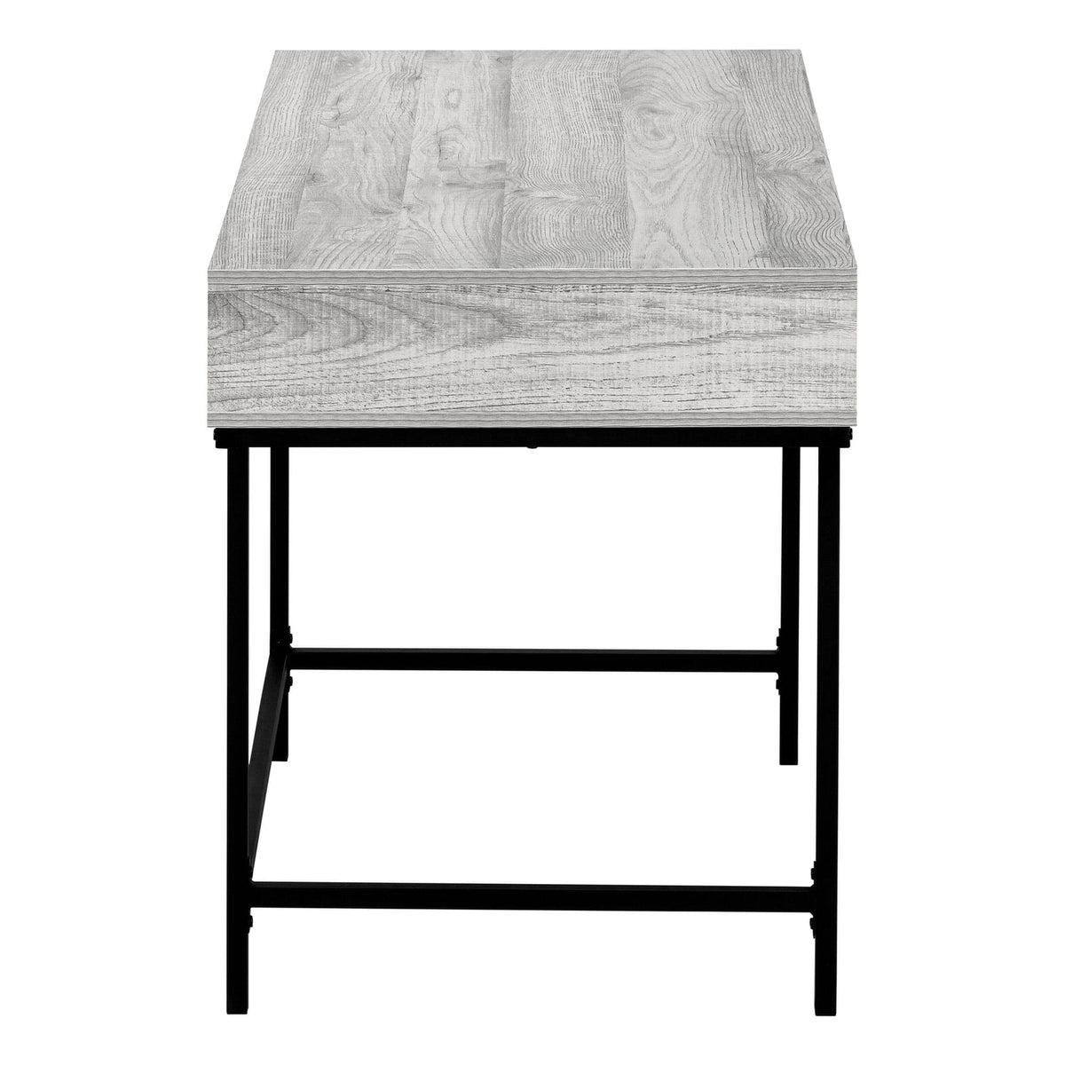 Grey Computer Desk with Storage Drawers - Home Office Desk