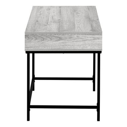 Grey Computer Desk with Storage Drawers - Home Office Desk