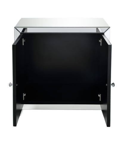 Noralie Mirrored Console Cabinet - Silver Glam Storage for Living Room