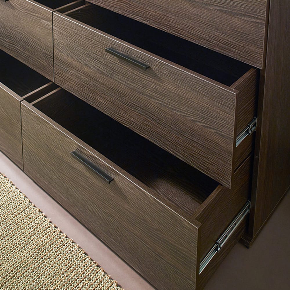 Morgan Farmhouse Six-Drawer Jumbo Dresser - Espresso Solid Wood