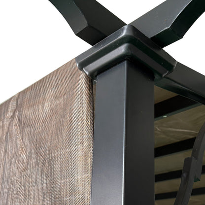 13 x 7.7 Inch Brown Pergola Shade Cover - Outdoor Canopy