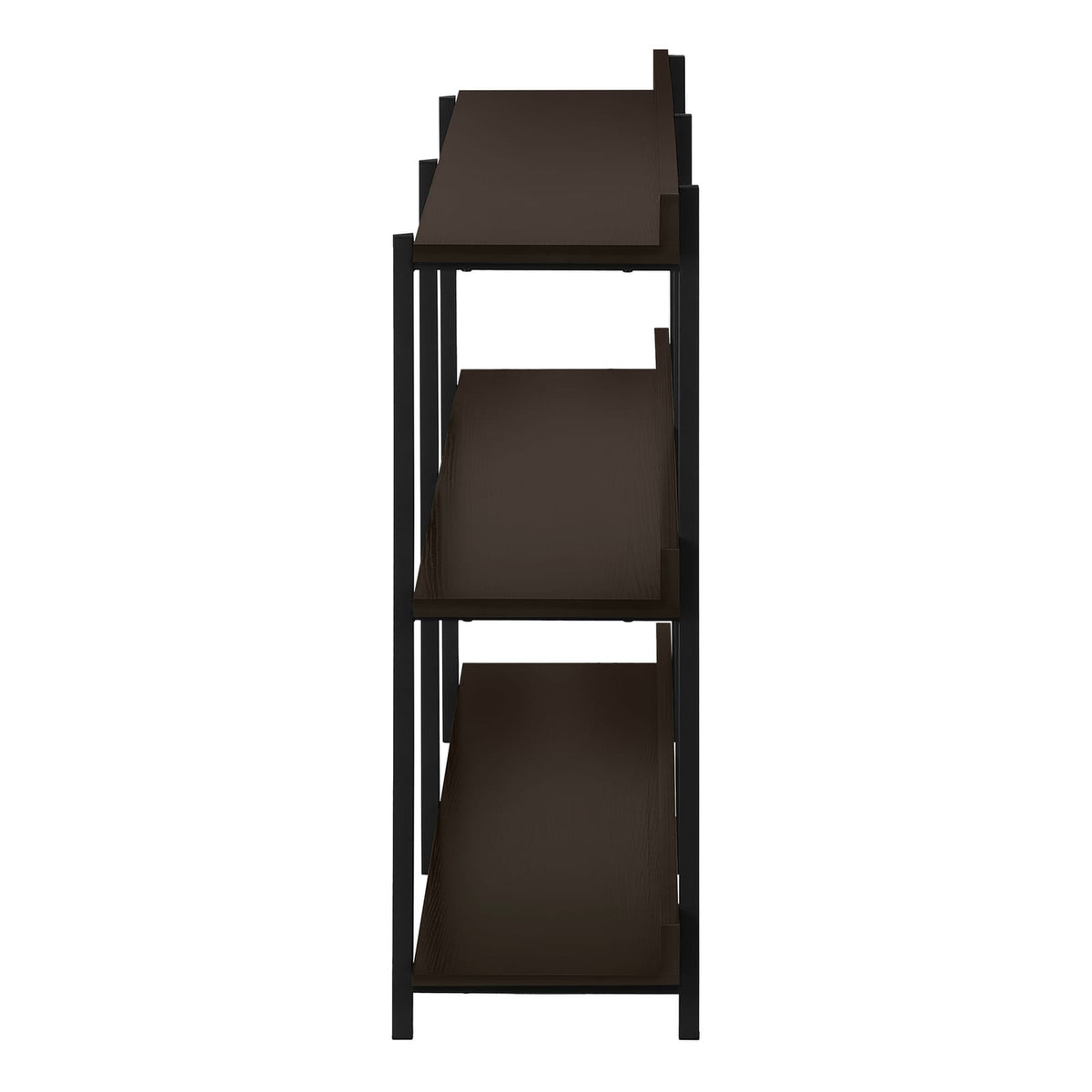 Accent Table, Console Table - Espresso & Black Metal