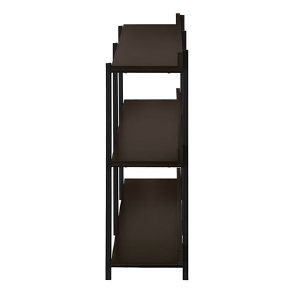 Accent Table, Console Table - Espresso & Black Metal
