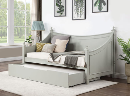 Light Gray Twin Daybed with Solid Wood Frame