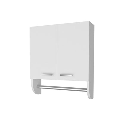 Wall Mounted White Bathroom Cabinet with 2 Doors