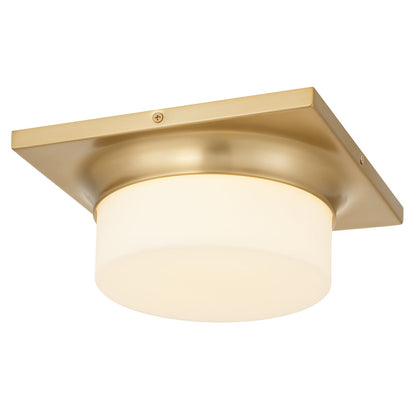 Antique Brass LED Flush Mount Light Fixture