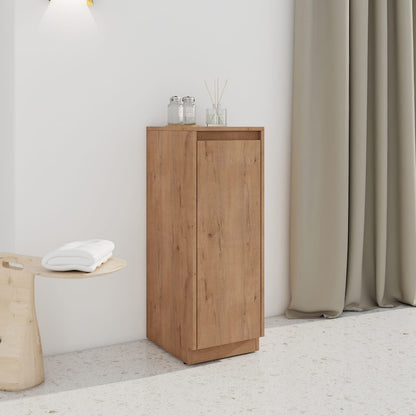 Small Freestanding Oak Bathroom Storage Cabinet - Plywood