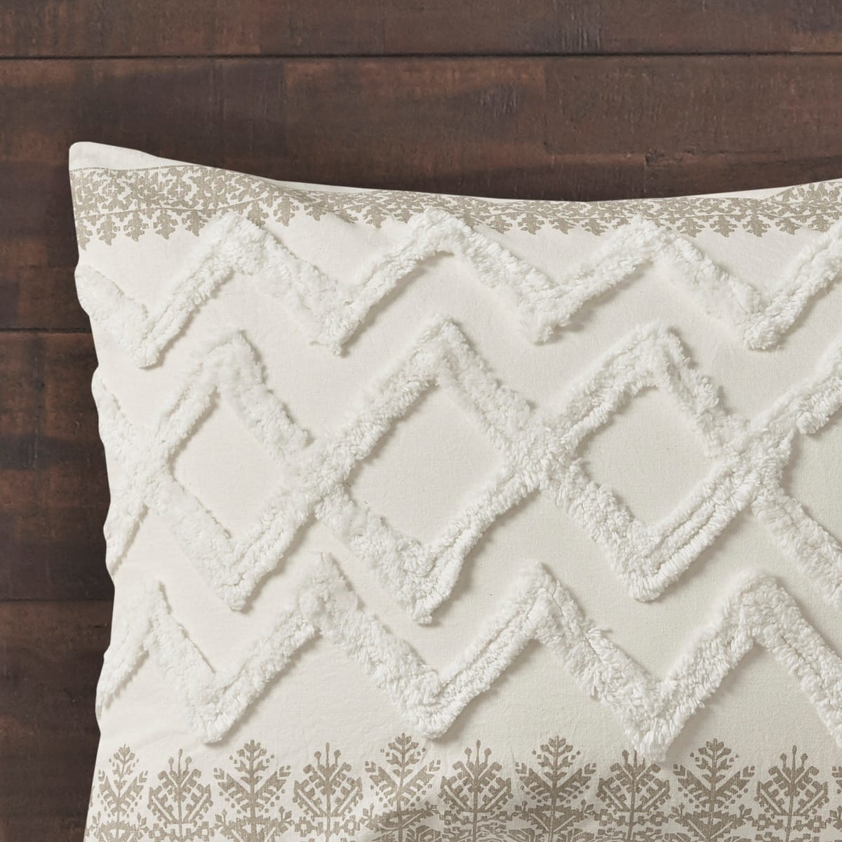 Queen Cotton Duvet Cover Set - Multicolor Chenille Tufting