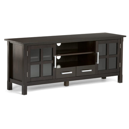 Kitchener 60 Inch Solid Wood TV Stand - Dark Brown