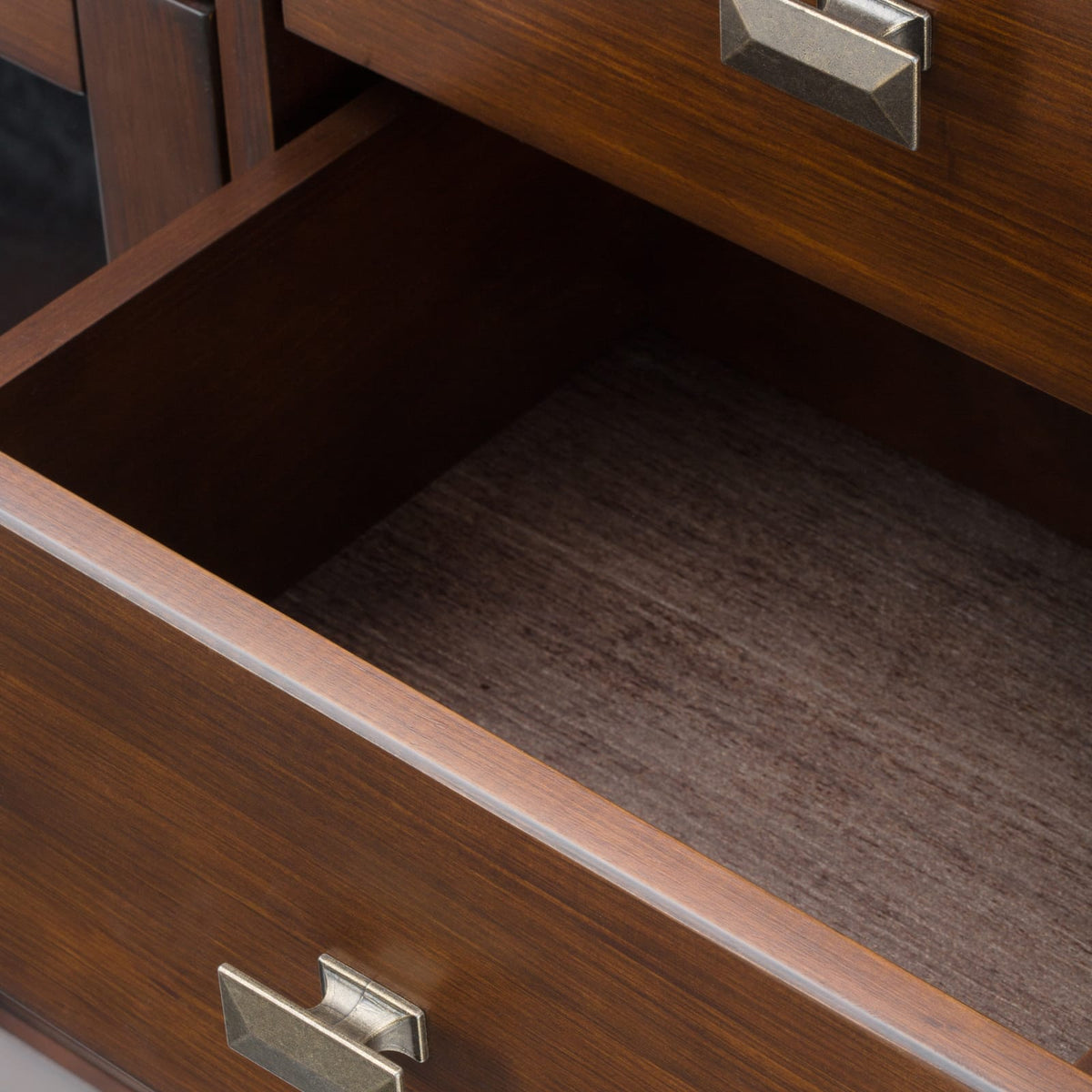 Dark Brown Wood Sideboard Buffet with Storage for Dining Room
