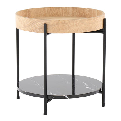 Contemporary Black Metal End Table - Storage & Style