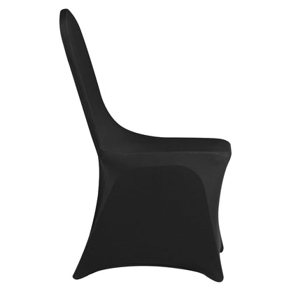 Stretch Spandex Chair Covers - 50 Pack Black, Universal Fitted Protection