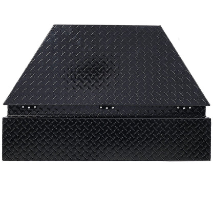 Black Aluminum Tool Box for Secure Garage Storage