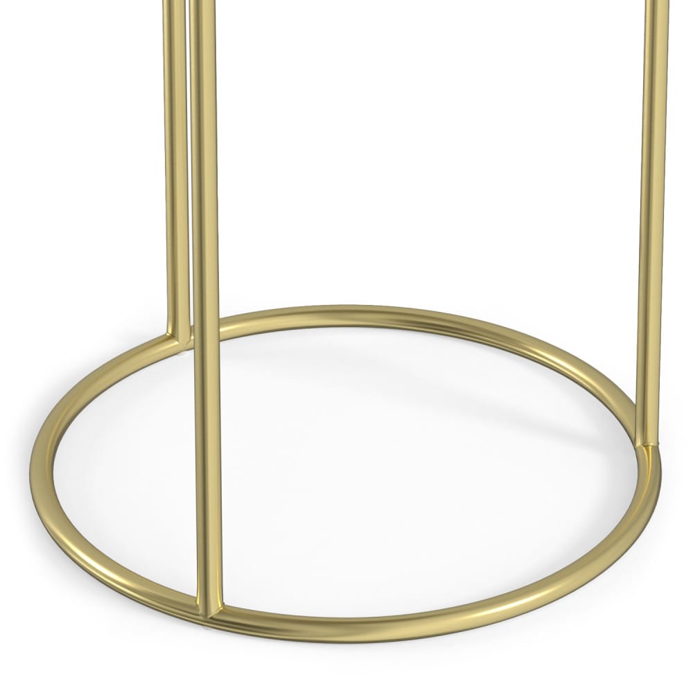 Ashley 2 Pc Nesting Tables - Gold Marble Metal