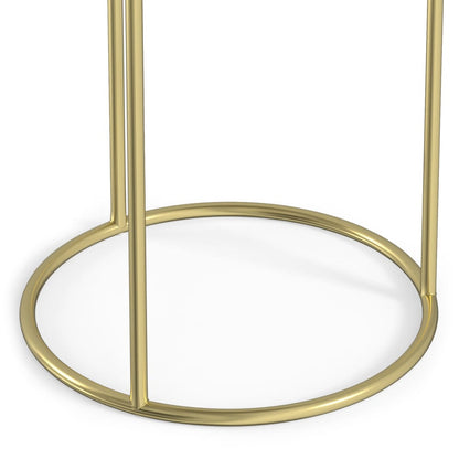 Ashley 2 Pc Nesting Tables - Gold Marble Metal