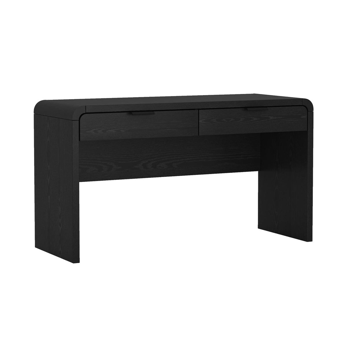 Black MDF Office Desk with Drawers, 54" x 20" x 30" for Home Office