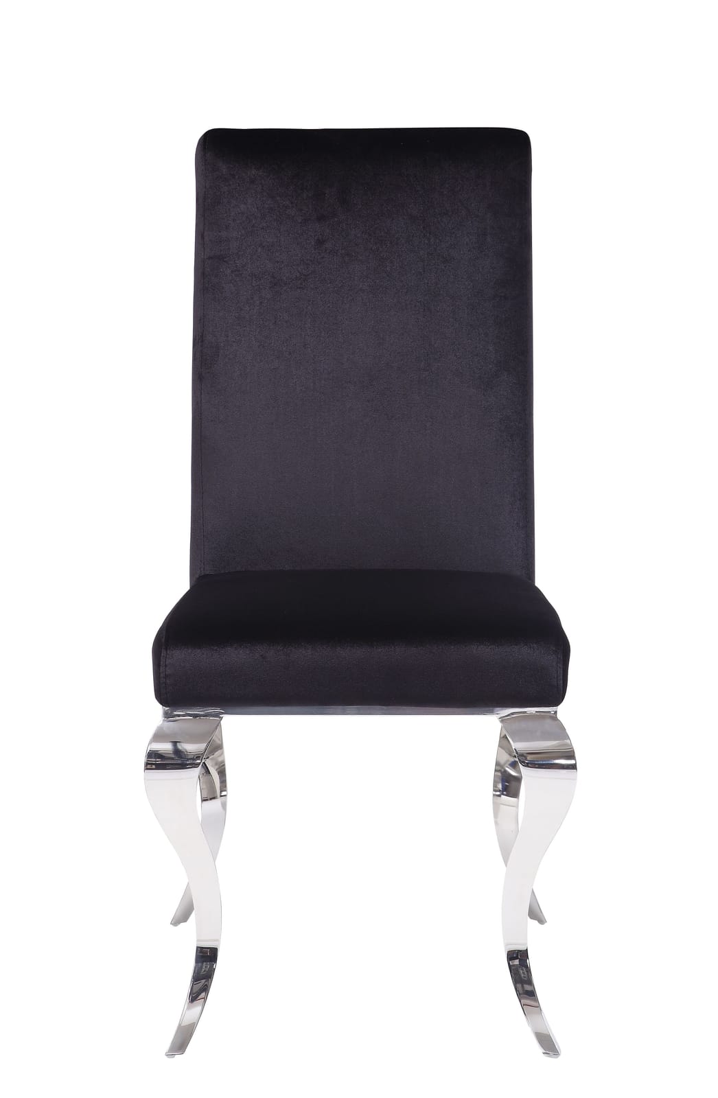 Modern Black Silver Upholstered Dining Chairs for Kitchen Seating