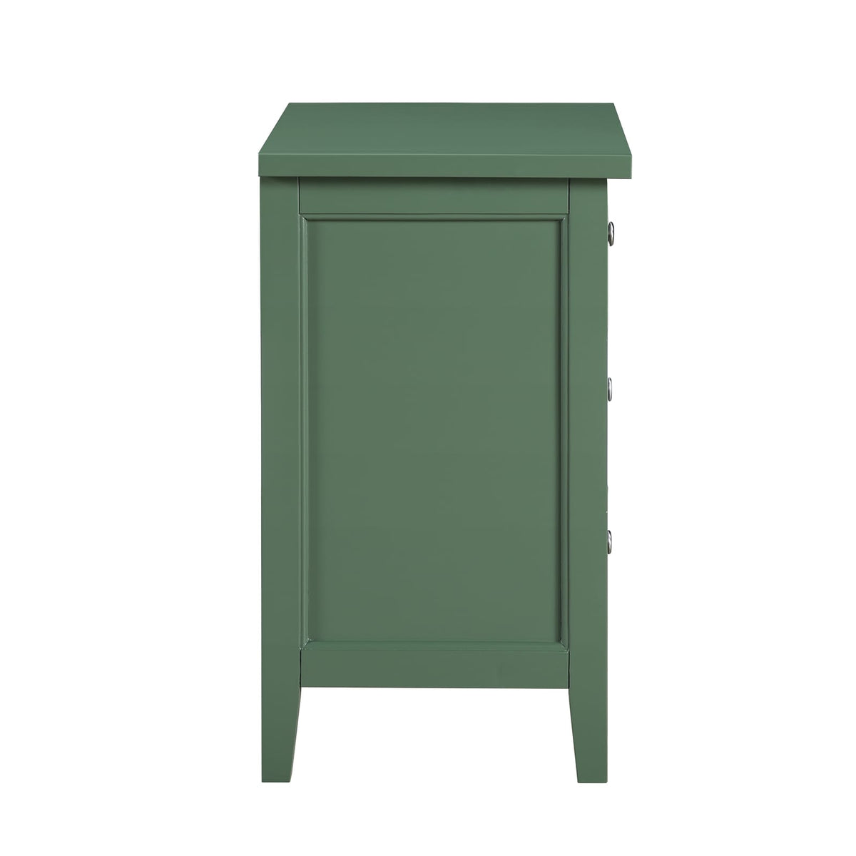 Antique Green 3 Drawer Nightstand - Farmhouse Style