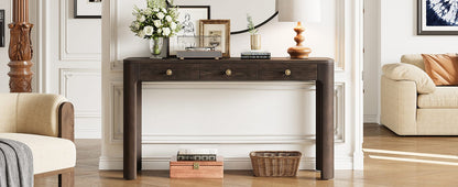 Espresso Solid Wood Console Table - 52" Entryway Table