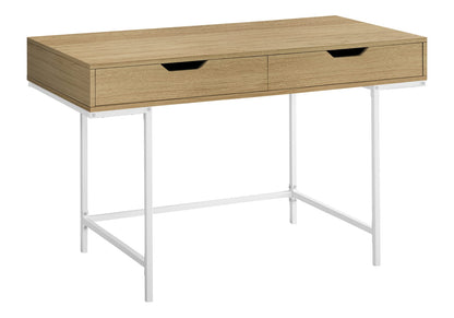 Natural Wood Computer Desk with Storage Drawers - 48" L