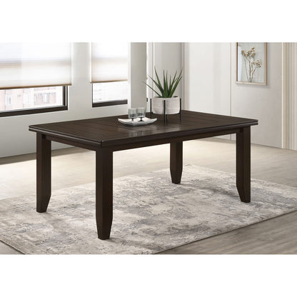Espresso Cappuccino Rectangular Dining Table 66" x 42"