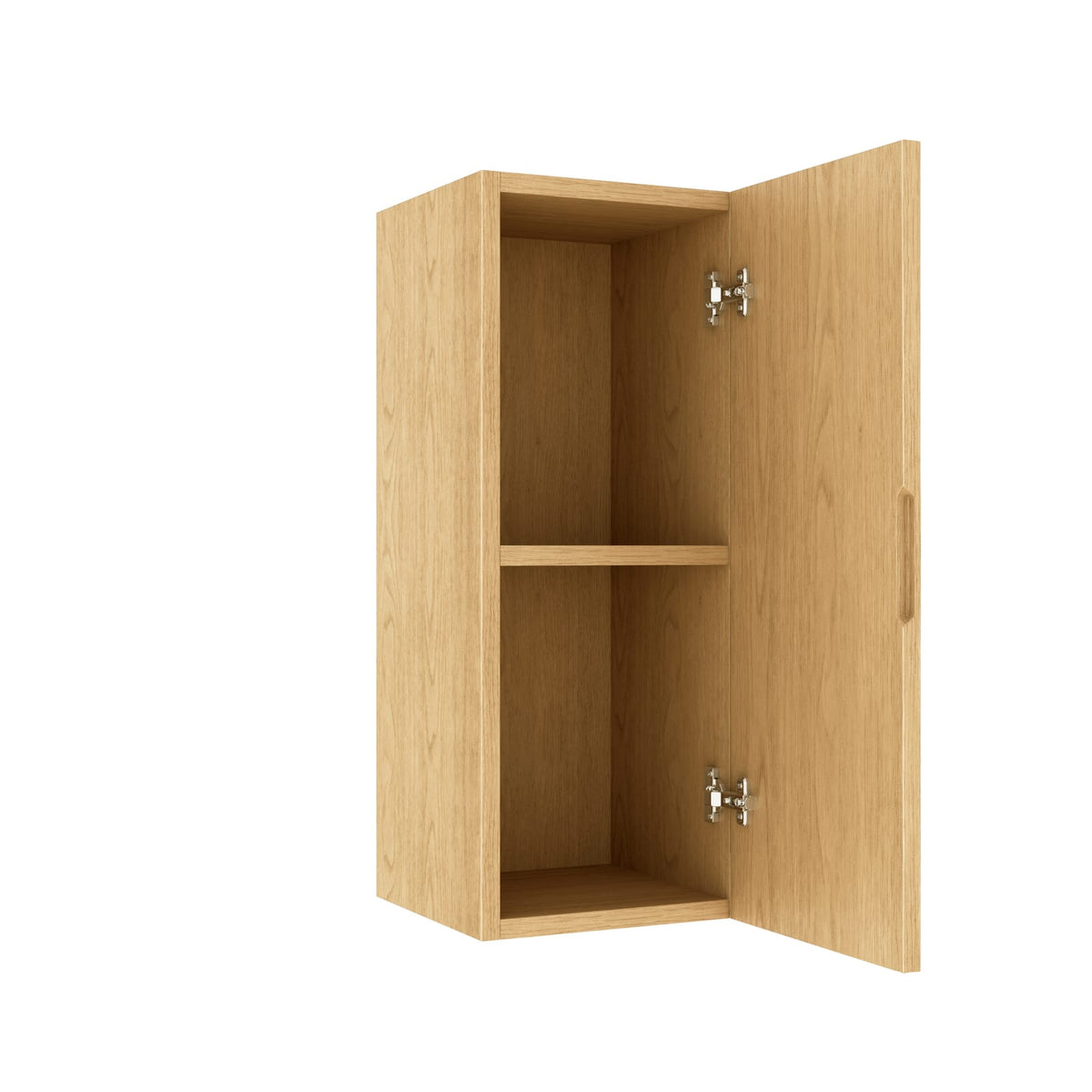 Light Oak Bathroom Storage Cabinet - 12" Floating Vanity with Shelf