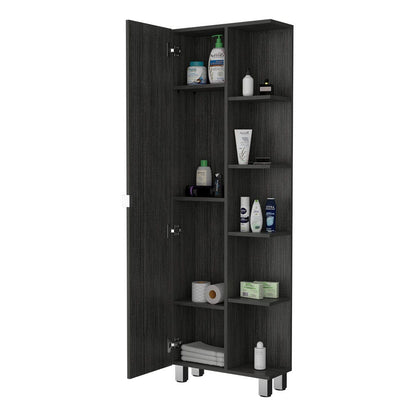 Los Angeles Linen Cabinet - 5 Shelves, Smoke Gray