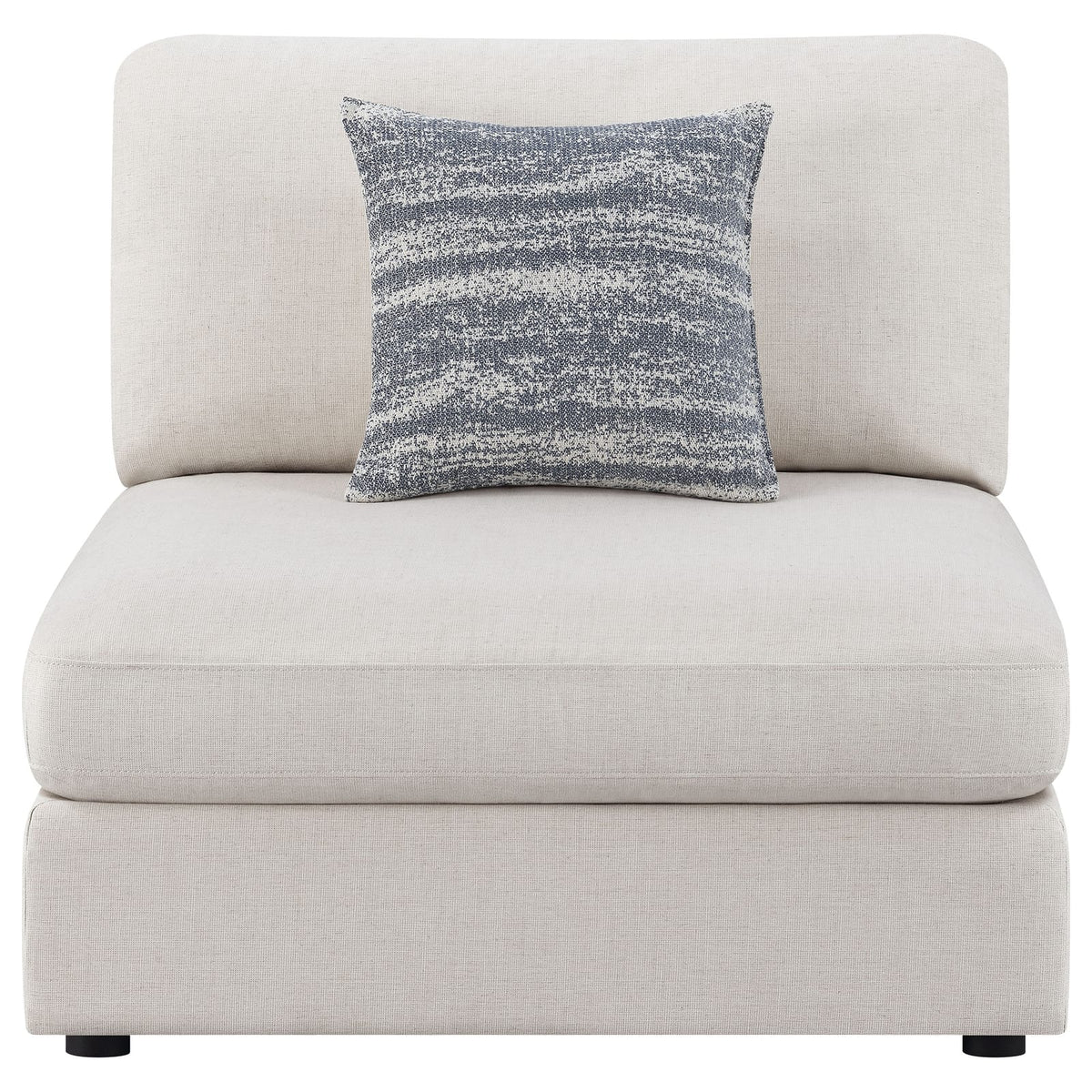 Beige Upholstered Armless Chair - 38" x 41" Primary Living Space