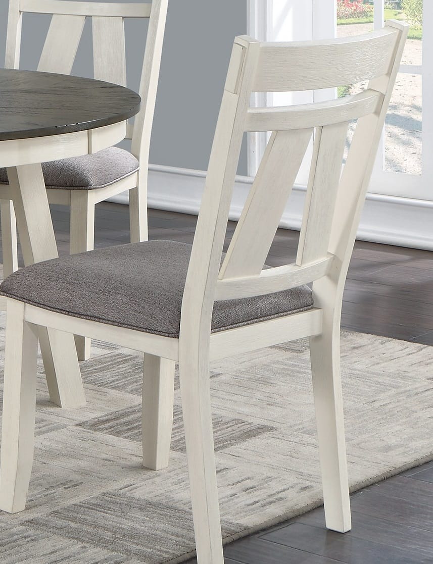 Antique White Gray Dining Table Set 5 Pieces