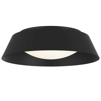 15 Inch Black Steel LED Flush Mount Light